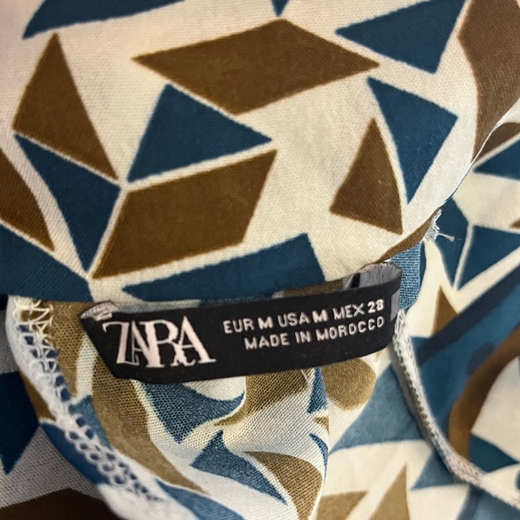 ZARA SCARF PRINT FLUID TOP - Picture 4 of 8